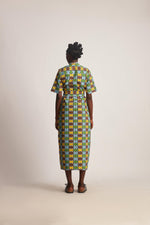 FOUR-COWRIES PRINT DRESS