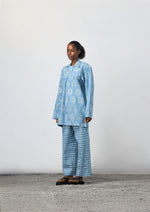 THE MASQS PRINTED DENIM SHIRKET
