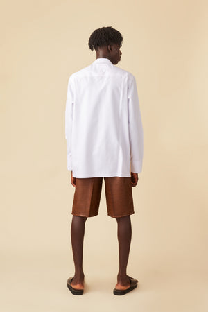 BLOCK CONTRAST BUTTON DOWN SHIRT