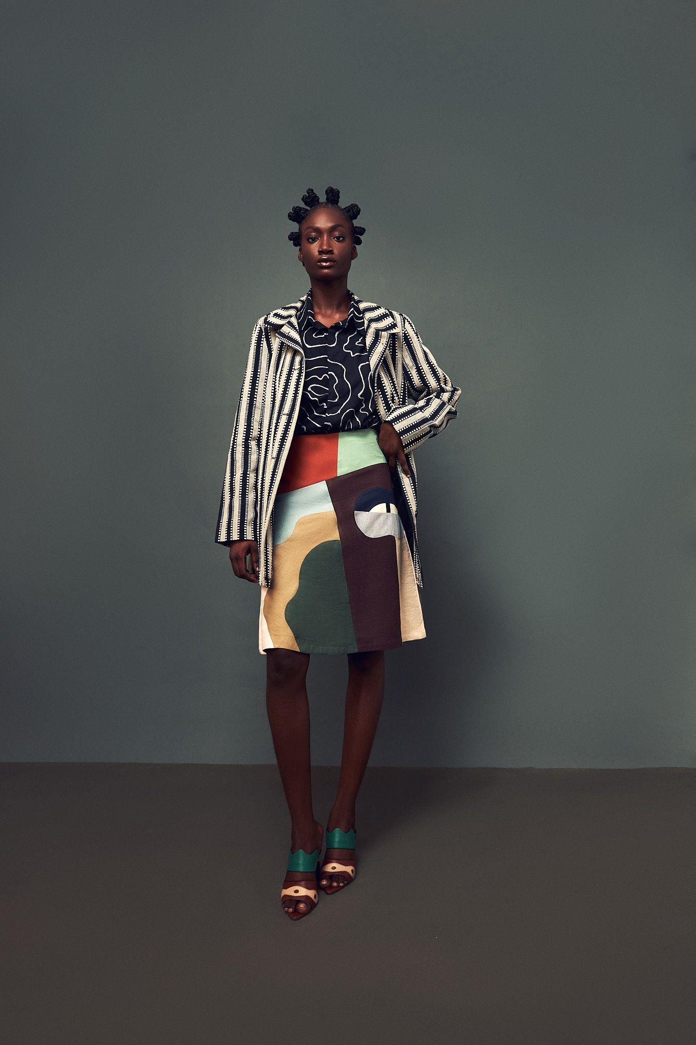 STRIPE STITCH HAND WOVEN FASO JACKET