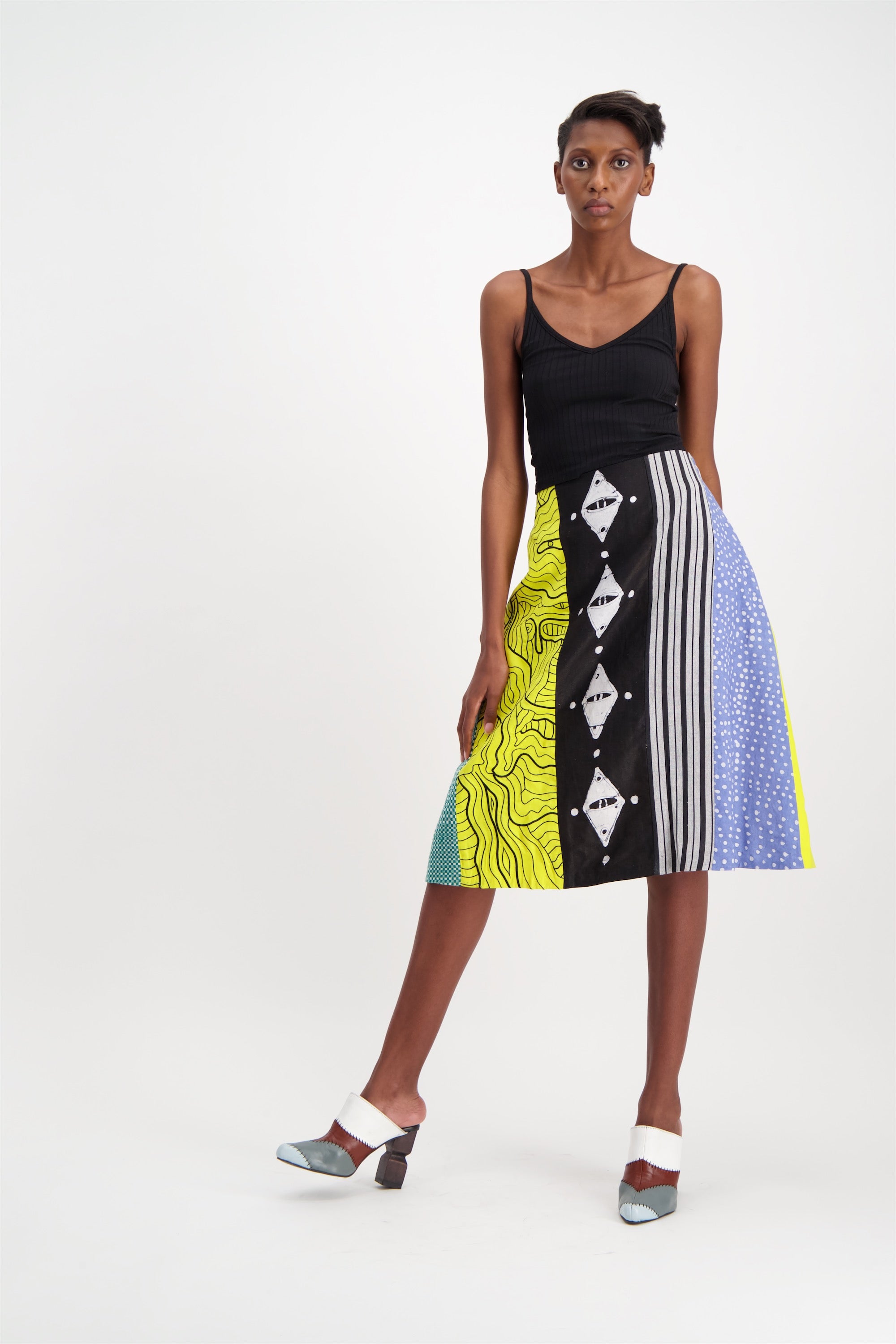 COSMIC STRATA HYBRID FASO EXPRESSIONIST SKIRT