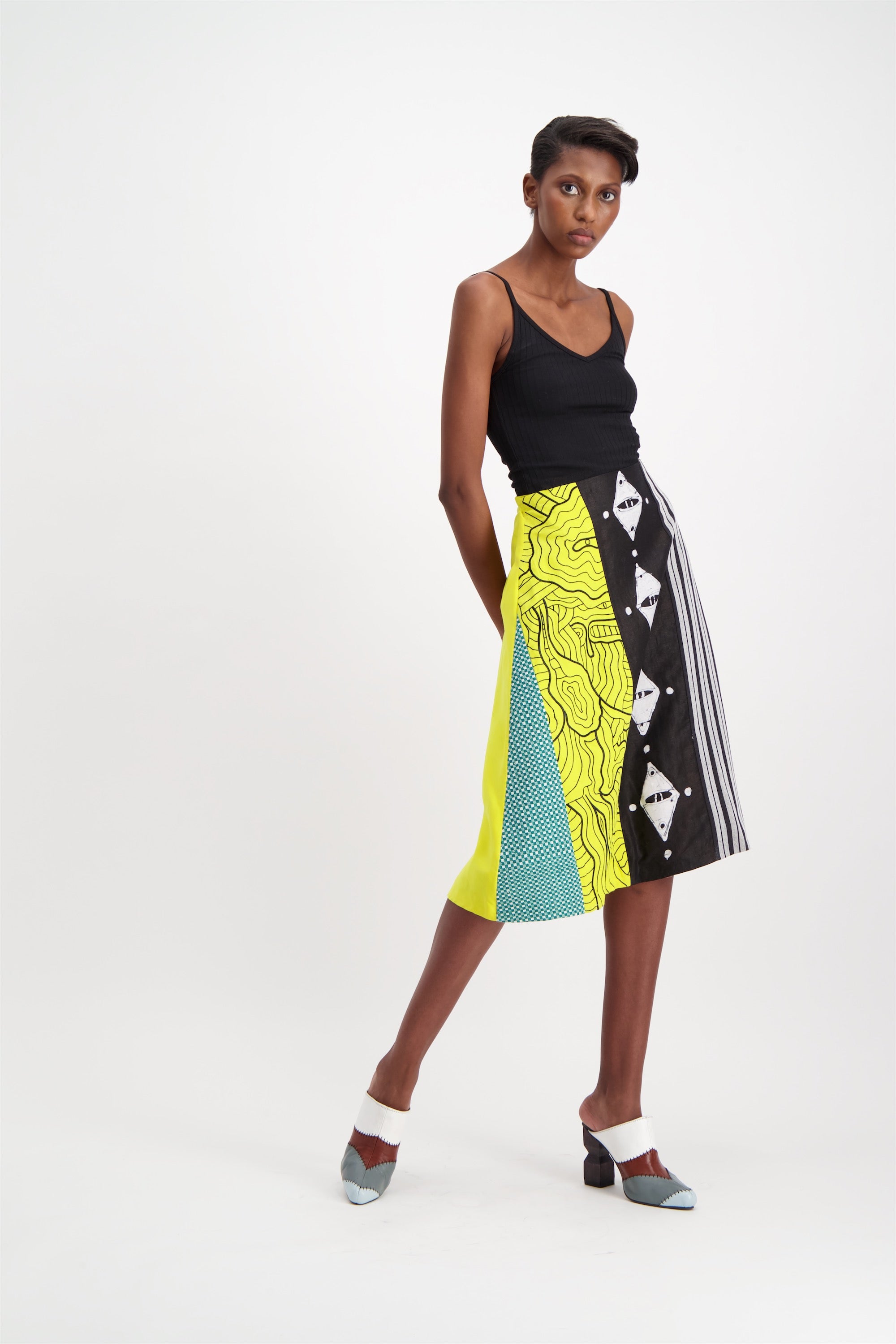 COSMIC STRATA HYBRID FASO EXPRESSIONIST SKIRT